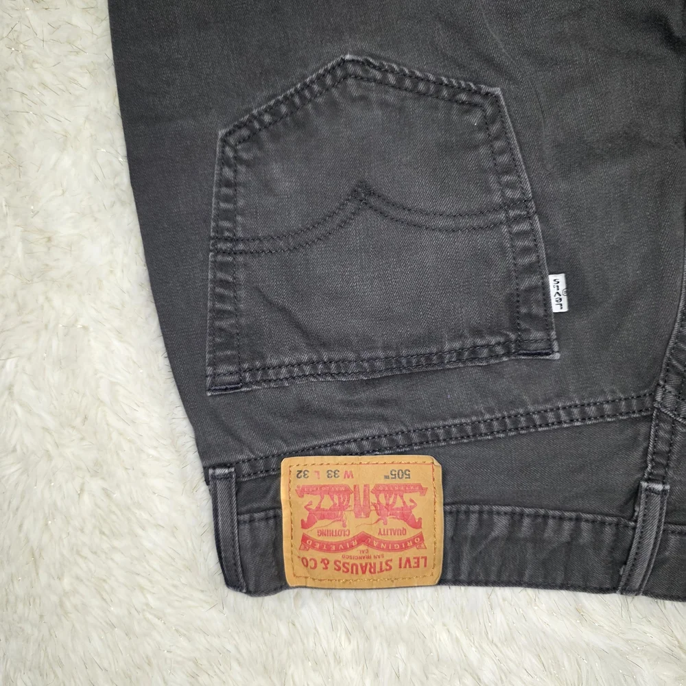 Levi's‎ 505™ Men’s Regular Fit Straight Leg Black Jeans 33x32 Vintage